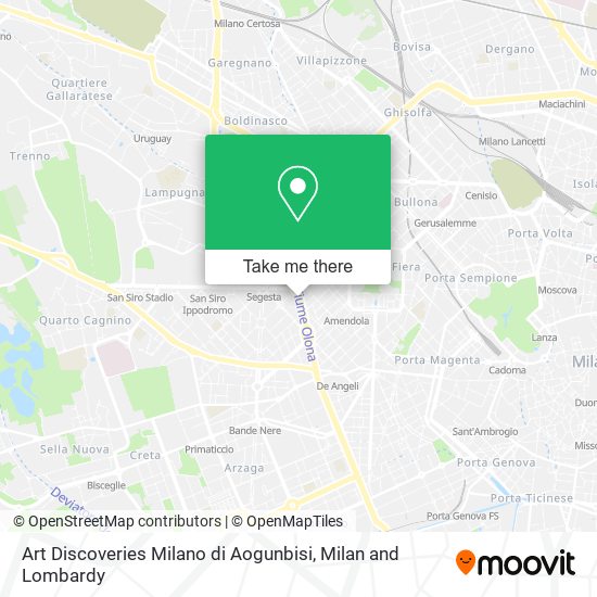 Art Discoveries Milano di Aogunbisi map