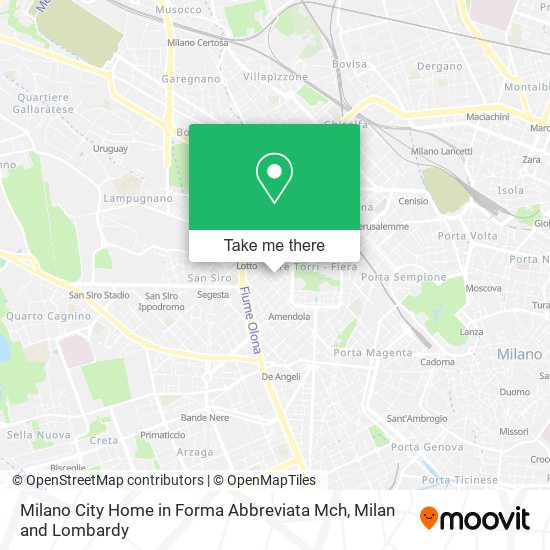 Milano City Home in Forma Abbreviata Mch map