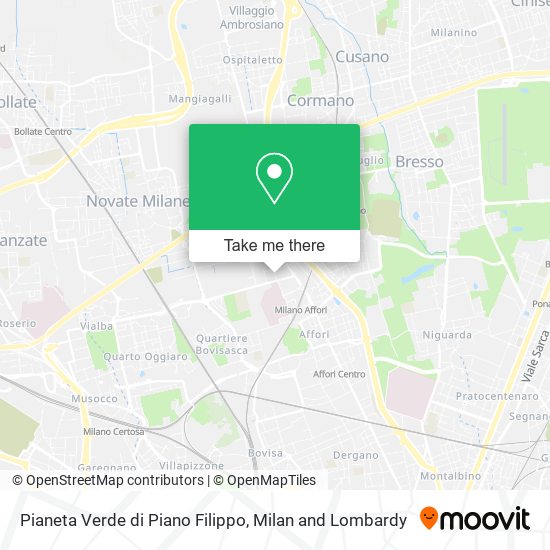 Pianeta Verde di Piano Filippo map