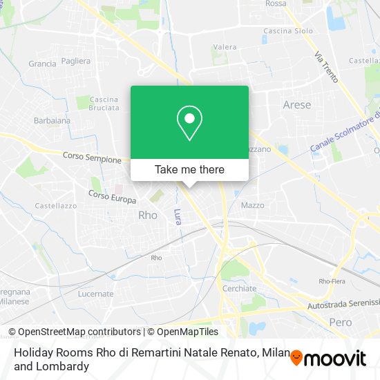 Holiday Rooms Rho di Remartini Natale Renato map