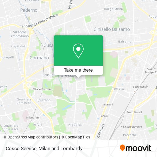 Cosco Service map