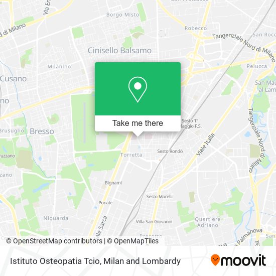 Istituto Osteopatia Tcio map