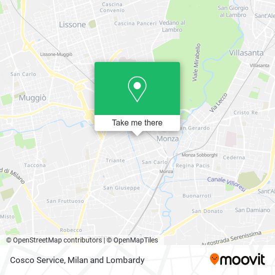 Cosco Service map