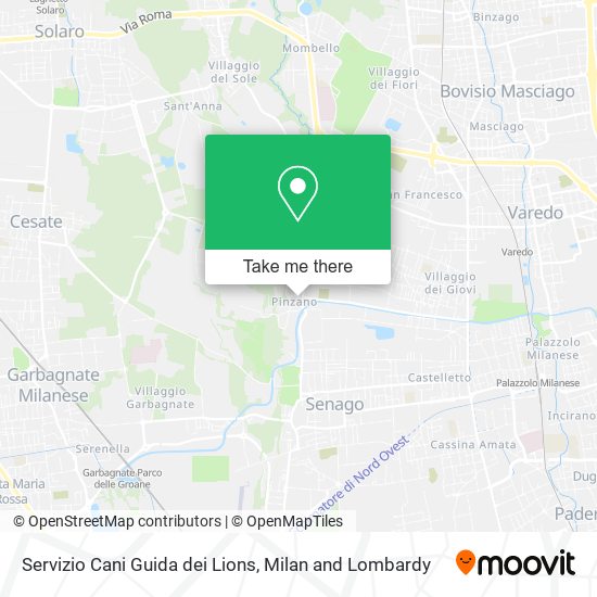 Servizio Cani Guida dei Lions map