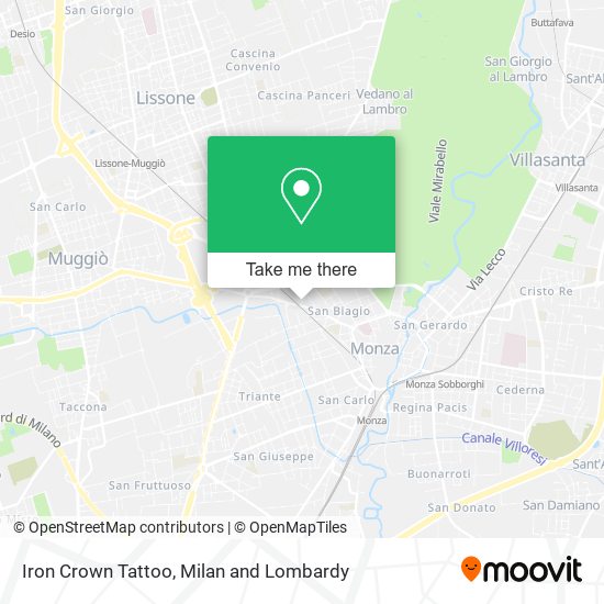 Iron Crown Tattoo map
