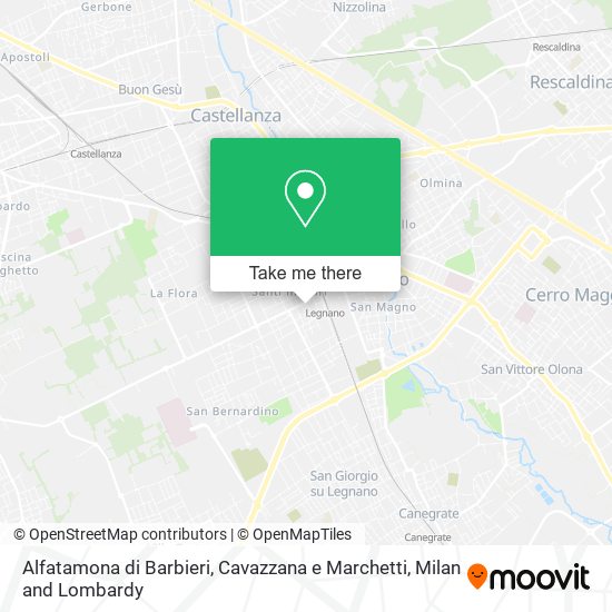 Alfatamona di Barbieri, Cavazzana e Marchetti map
