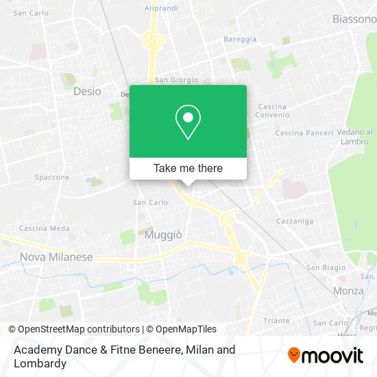 Academy Dance & Fitne Beneere map