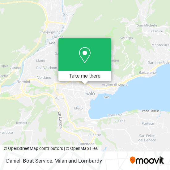 Danieli Boat Service map