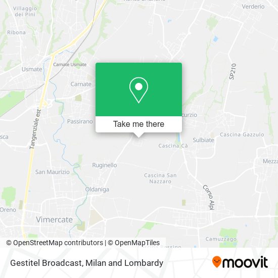 Gestitel Broadcast map