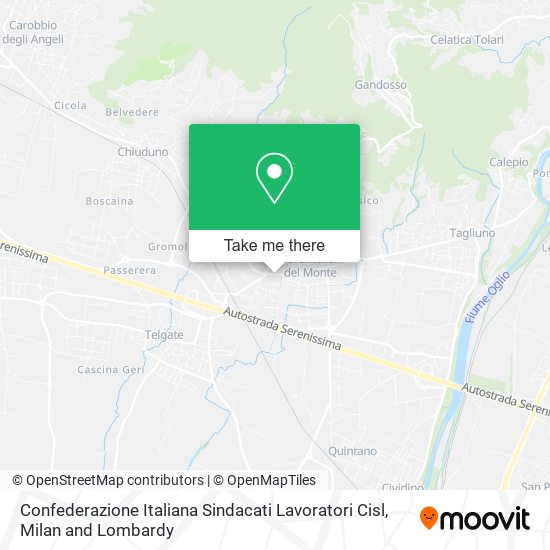 Confederazione Italiana Sindacati Lavoratori Cisl map