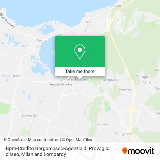 Bpm-Credito Bergamasco-Agenzia di Provaglio d'Iseo map