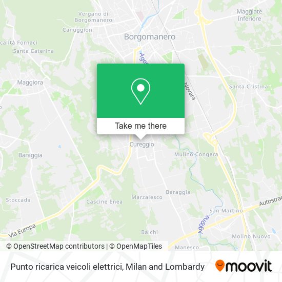 Punto ricarica veicoli elettrici map