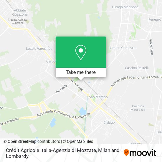 Crédit Agricole Italia-Agenzia di Mozzate map