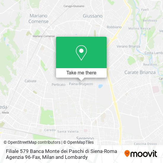 Filiale 579 Banca Monte dei Paschi di Siena-Roma Agenzia 96-Fax map