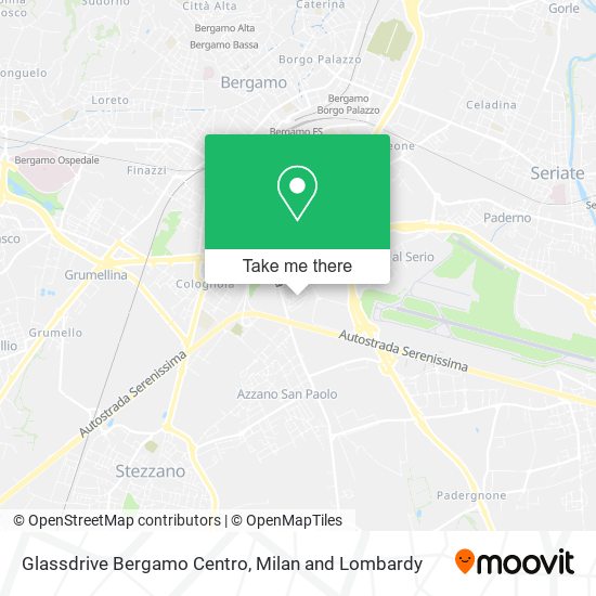 Glassdrive Bergamo Centro map