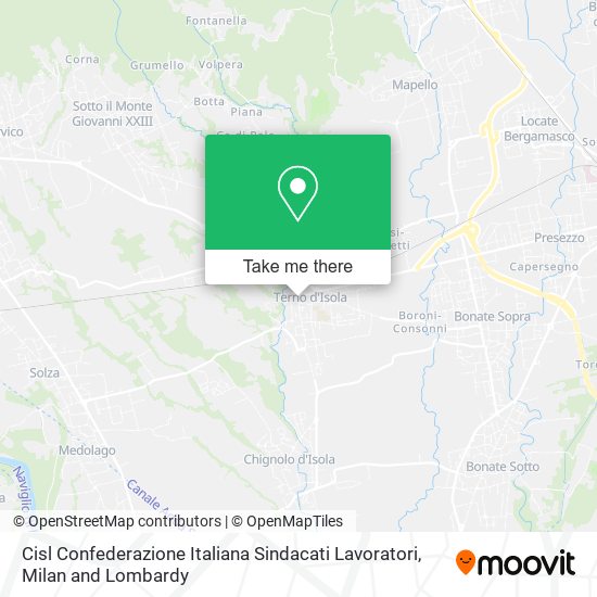 Cisl Confederazione Italiana Sindacati Lavoratori map