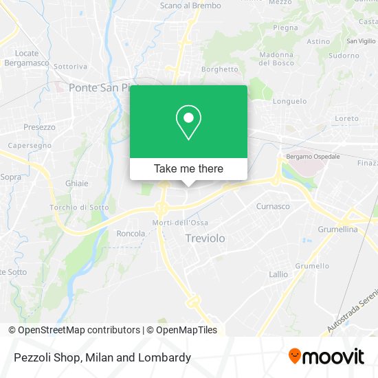 Pezzoli Shop map