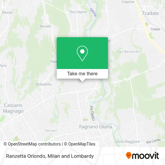 Ranzetta Oriondo map