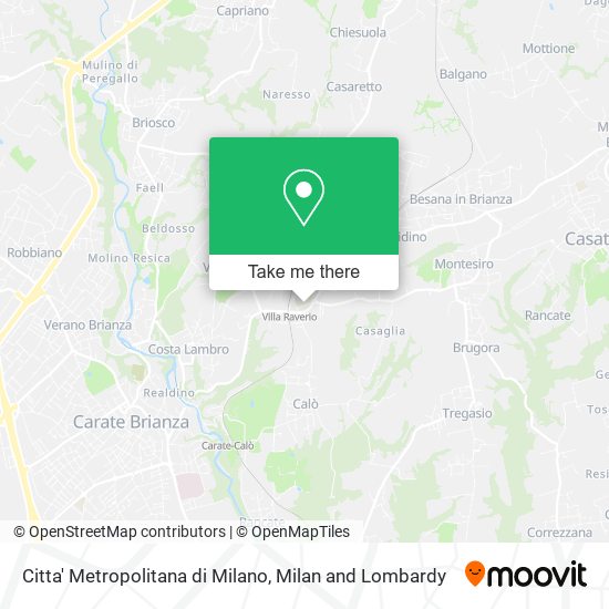 Citta' Metropolitana di Milano map