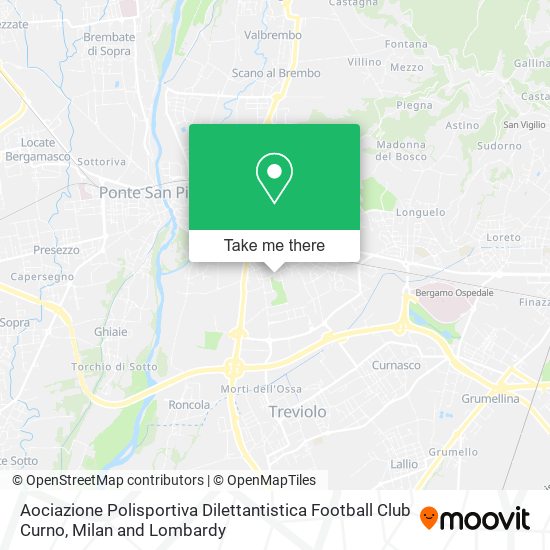 Aociazione Polisportiva Dilettantistica Football Club Curno map