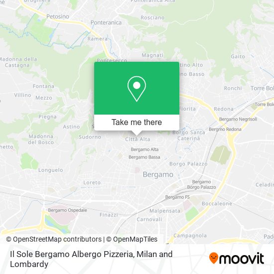 Il Sole Bergamo Albergo Pizzeria map
