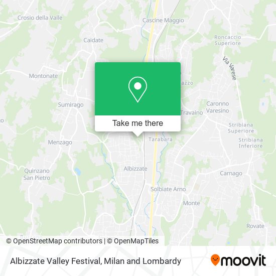 Albizzate Valley Festival map