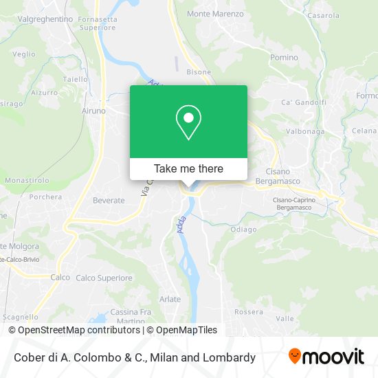 Cober di A. Colombo & C. map