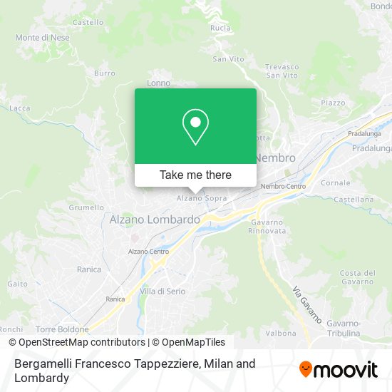 Bergamelli Francesco Tappezziere map