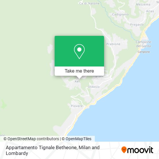 Appartamento Tignale Betheone map