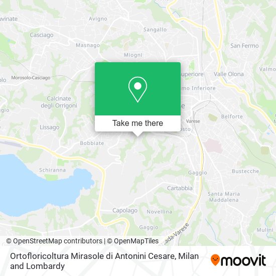 Ortofloricoltura Mirasole di Antonini Cesare map