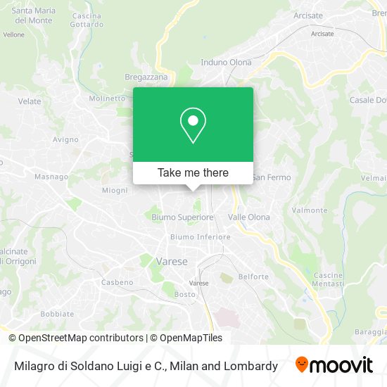 Milagro di Soldano Luigi e C. map