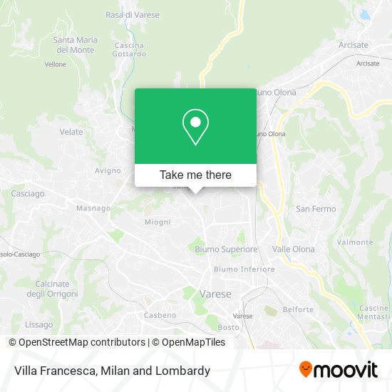 Villa Francesca map