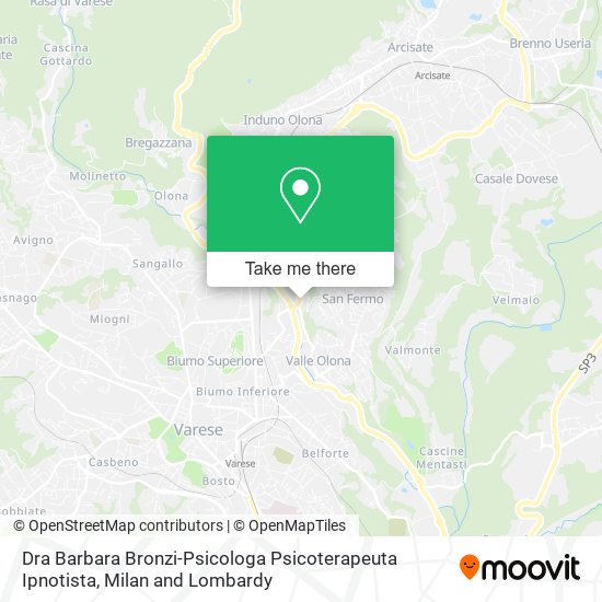 Dra Barbara Bronzi-Psicologa Psicoterapeuta Ipnotista map