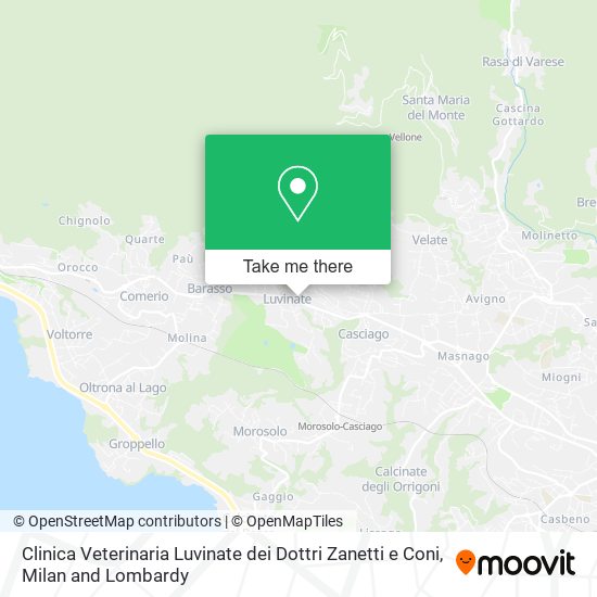 Clinica Veterinaria Luvinate dei Dottri Zanetti e Coni map