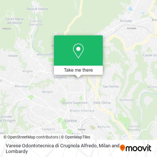Varese Odontotecnica di Crugnola Alfredo map