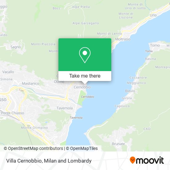 Villa Cernobbio map
