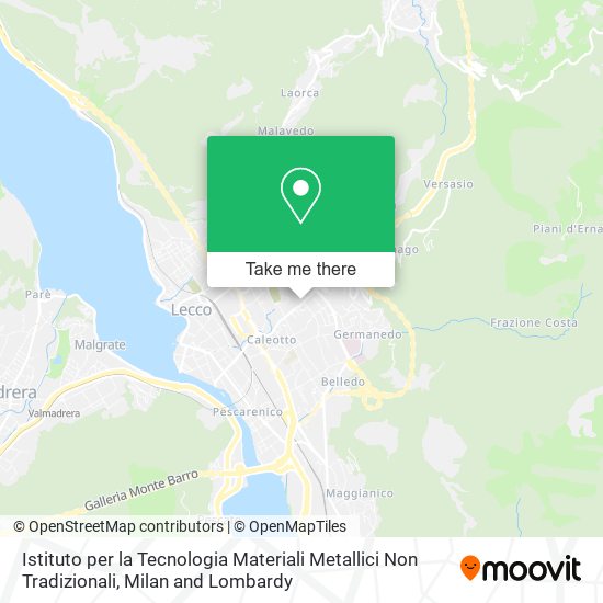 Istituto per la Tecnologia Materiali Metallici Non Tradizionali map