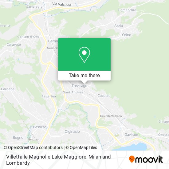 Villetta le Magnolie Lake Maggiore map
