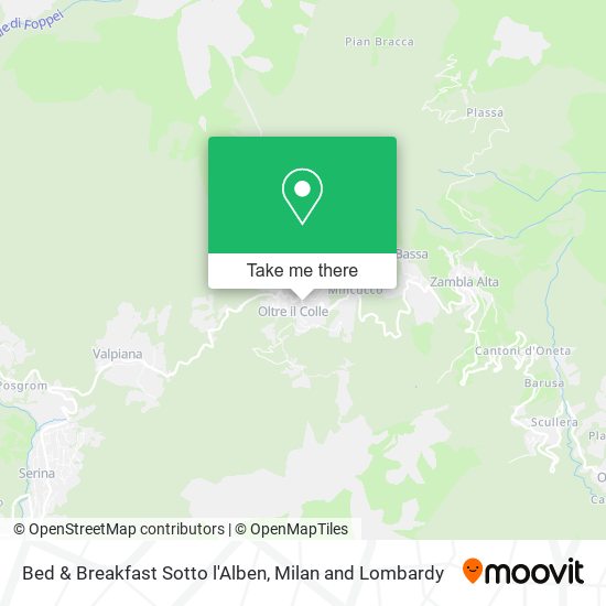 Bed & Breakfast Sotto l'Alben map