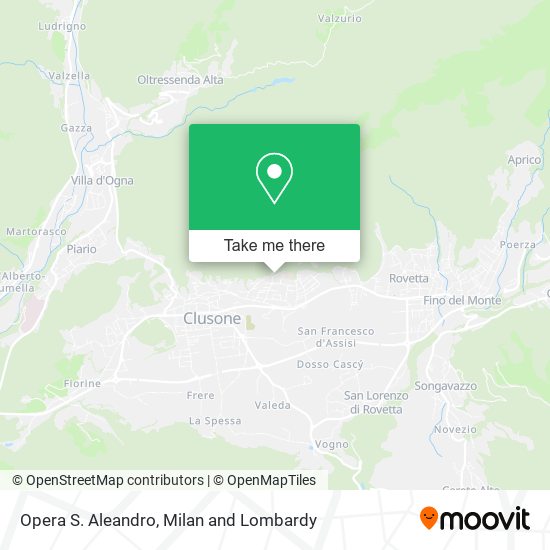 Opera S. Aleandro map