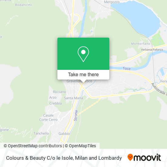 Colours & Beauty C/o le Isole map