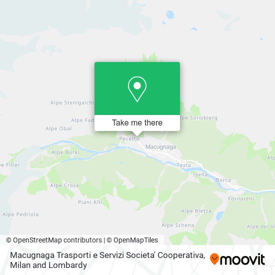 Macugnaga Trasporti e Servizi Societa' Cooperativa map