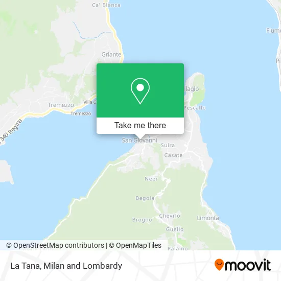 La Tana map