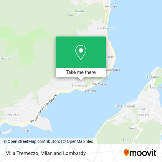 Villa Tremezzo map