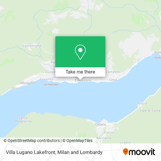 Villa Lugano Lakefront map