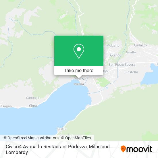 Civico4 Avocado Restaurant Porlezza map