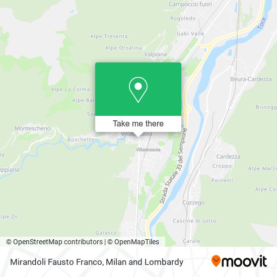 Mirandoli Fausto Franco map