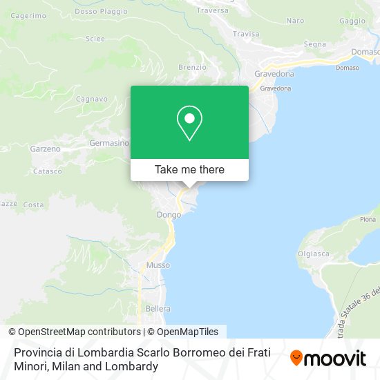 Provincia di Lombardia Scarlo Borromeo dei Frati Minori map