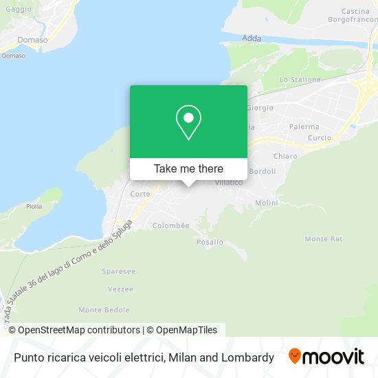 Punto ricarica veicoli elettrici map