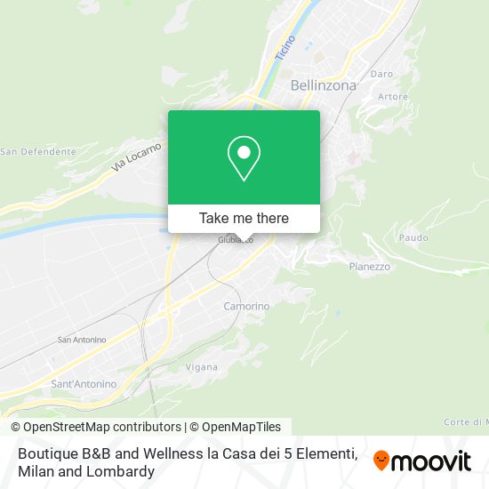 Boutique B&B and Wellness la Casa dei 5 Elementi map